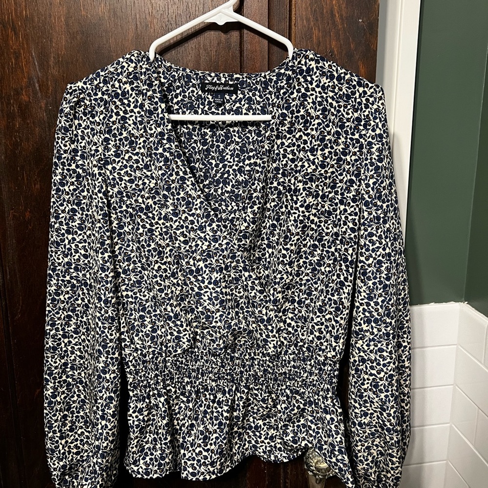 Blue Flower Blouse